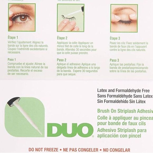 Duo Brush-On Strip Lash Adhesive Clear, 0.18 oz, 3-Pack - Picture 6 of 10